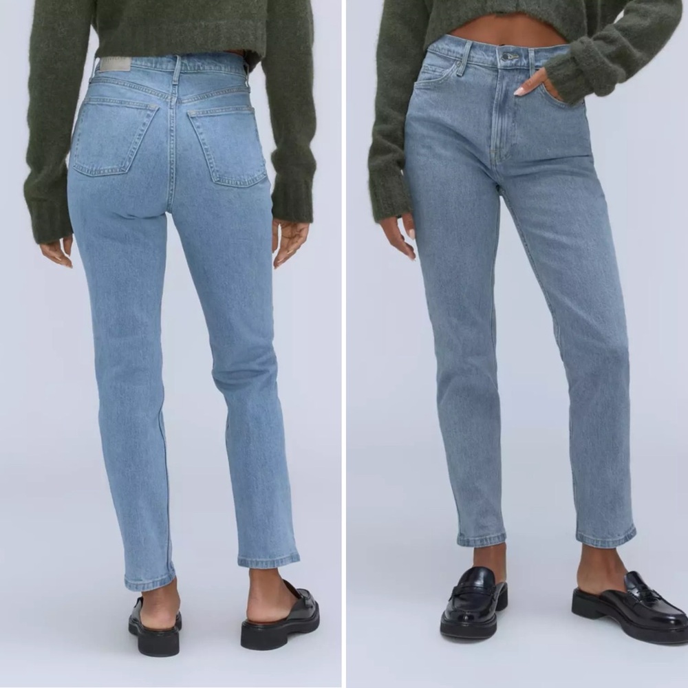 Everlane The Original Cheeky Jeans Ankle length Stone Washed Sky Size 27
